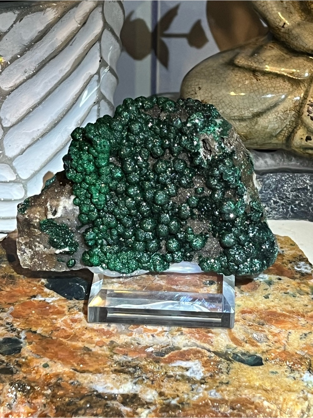 GORGEOUS Druzy Botryoidal Malachite & Quartz